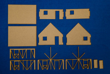 One Story Small Half Timber House - 28MMDF301