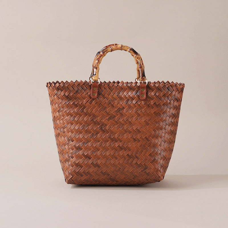 PP Hand Woven Rattan Style Gift Bag