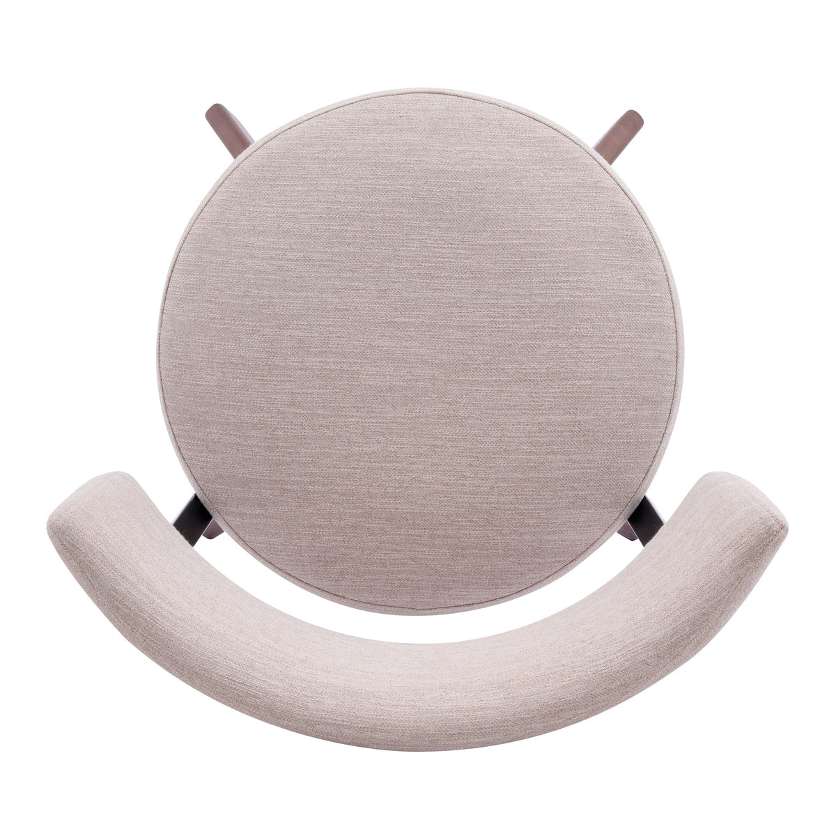 Modern Upholstered Dining Chairs with Curved Back