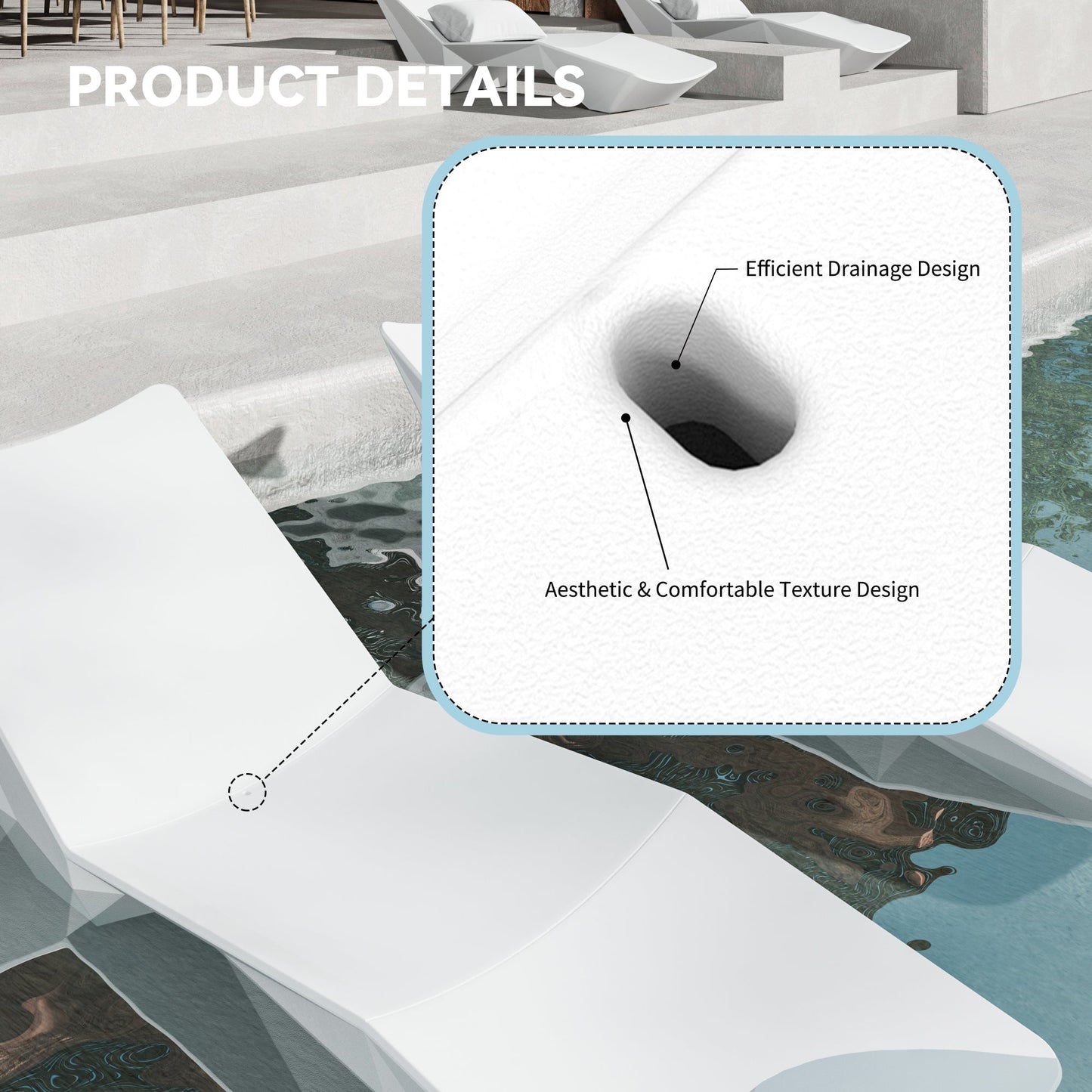 Quick Assembly S-Shaped Pool Lounger