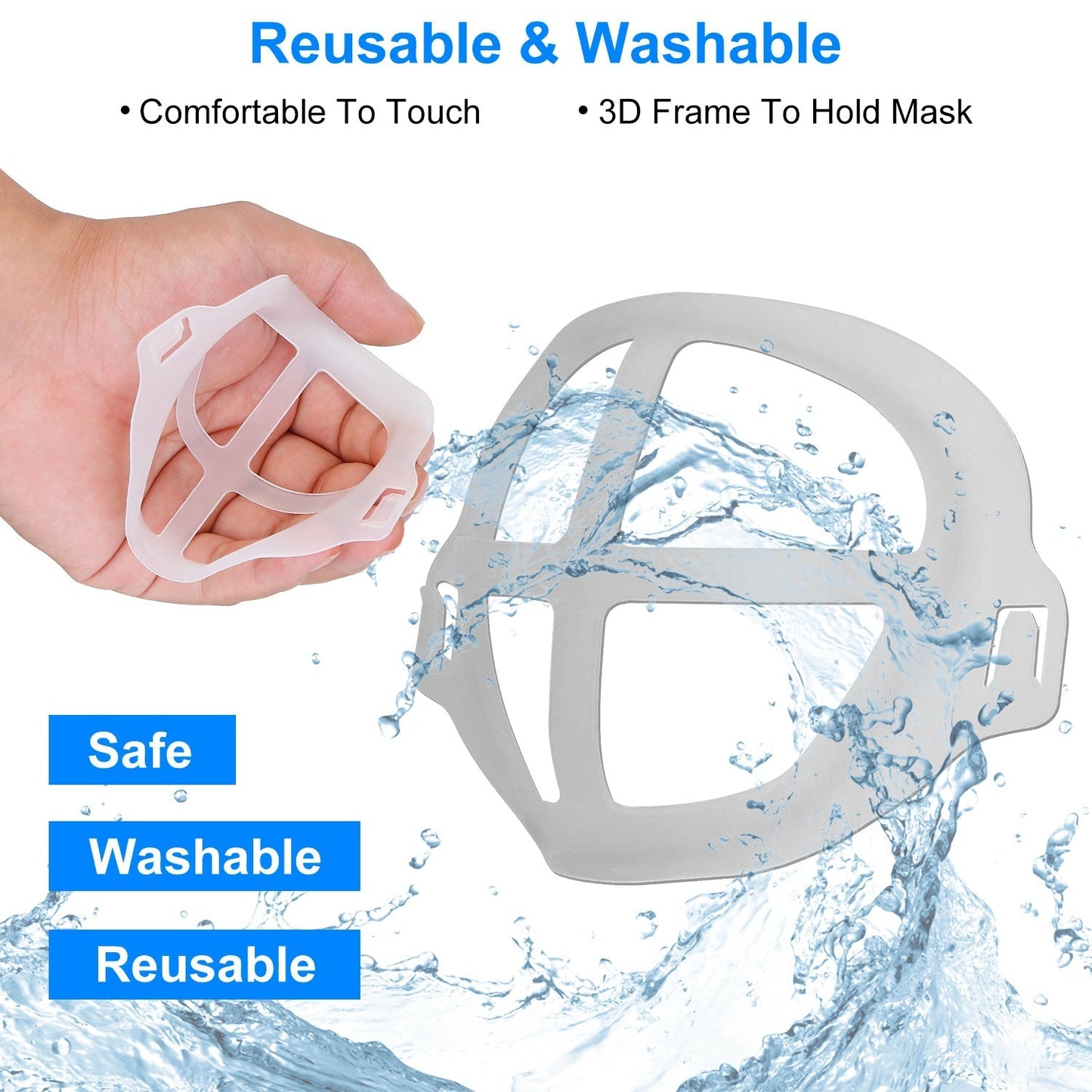 10Pcs 3D Mask Bracket Comfortable Breathing Mouth Mask Inner Support Frame Washable Reusable Mask Holder Stand