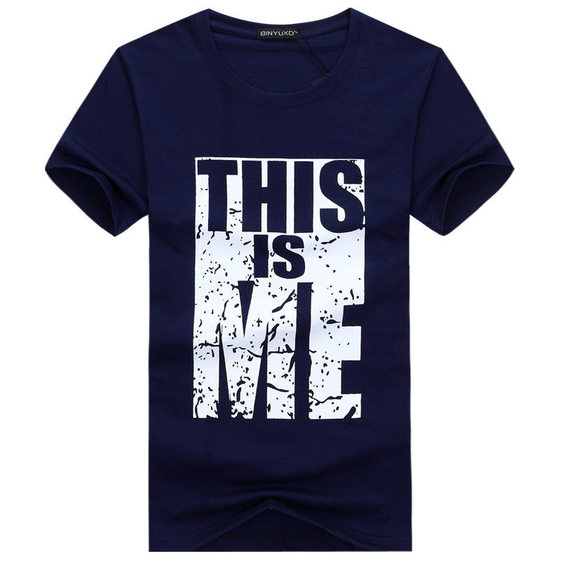 Men's Plus Size Youth Half-Sleeved T-Shirt