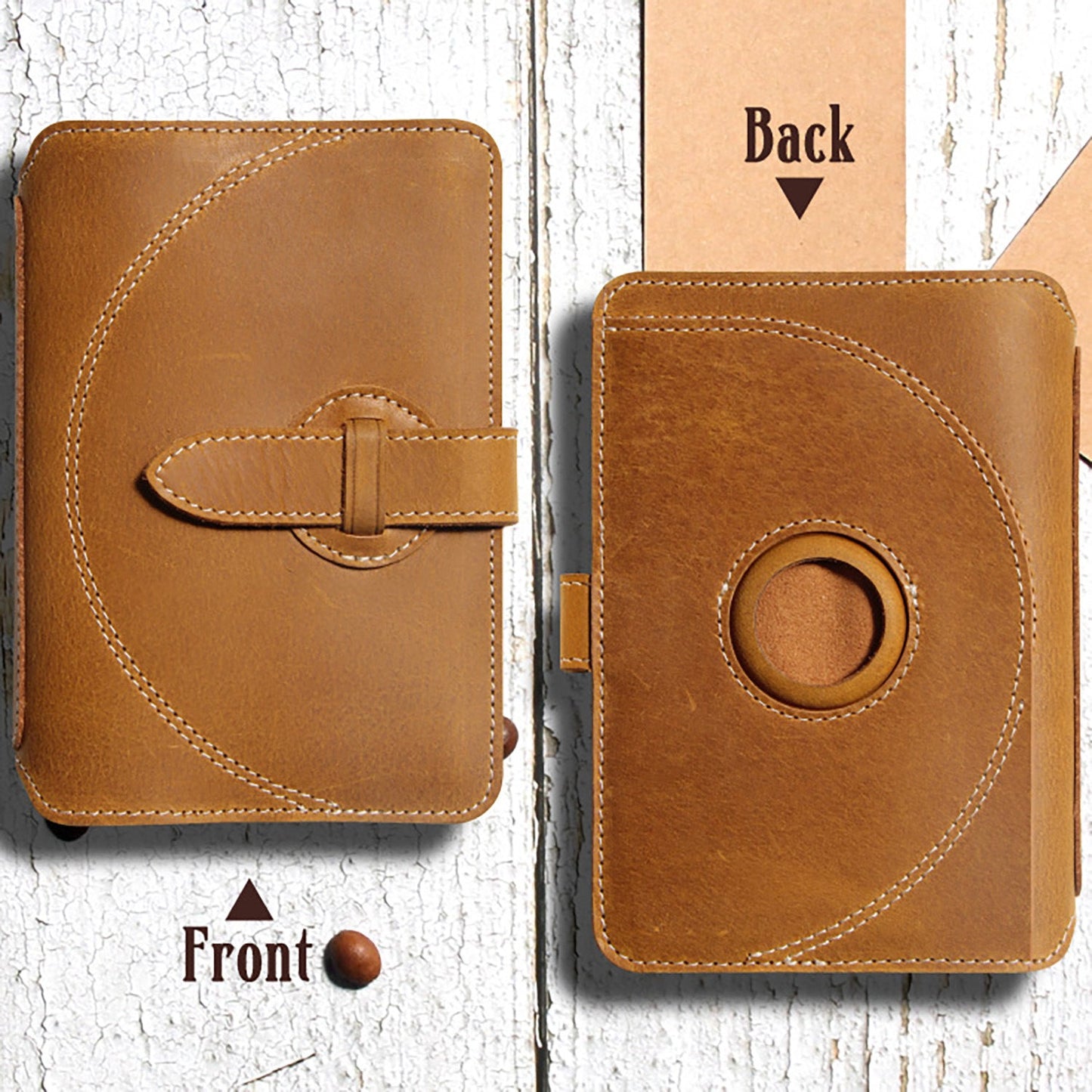 Genuine Leather Passport Holder Multi-functional ID Card Case