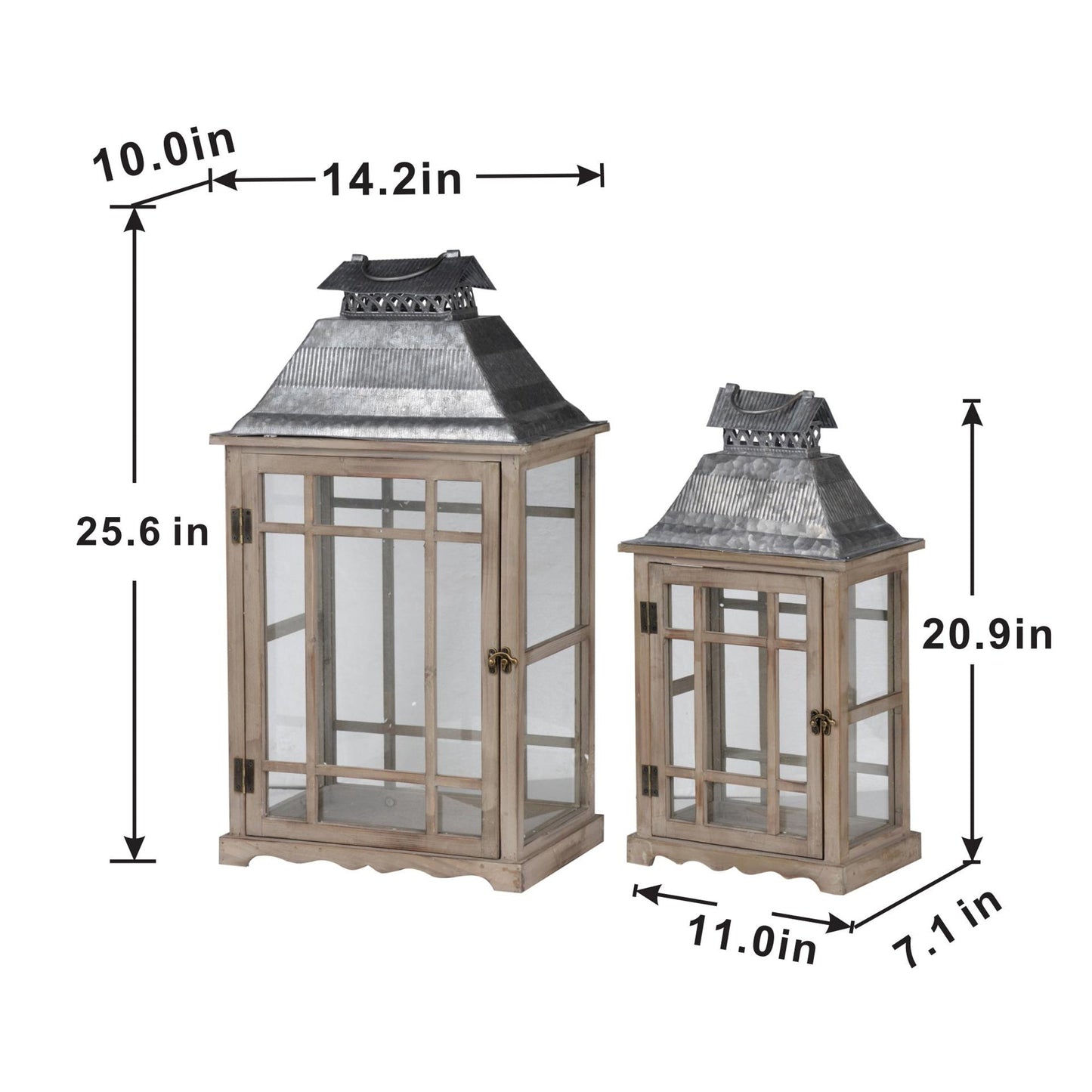 S/2 Classic Scape Lanterns