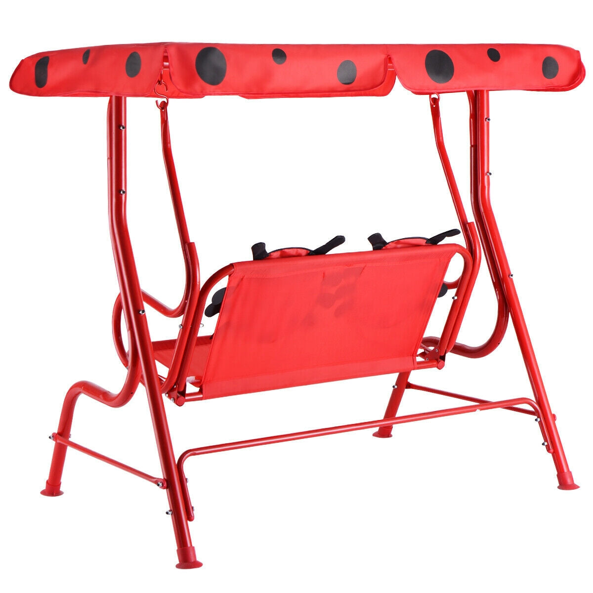 Kids Patio Swing with Canopy - 2 Person Outdoor Bench