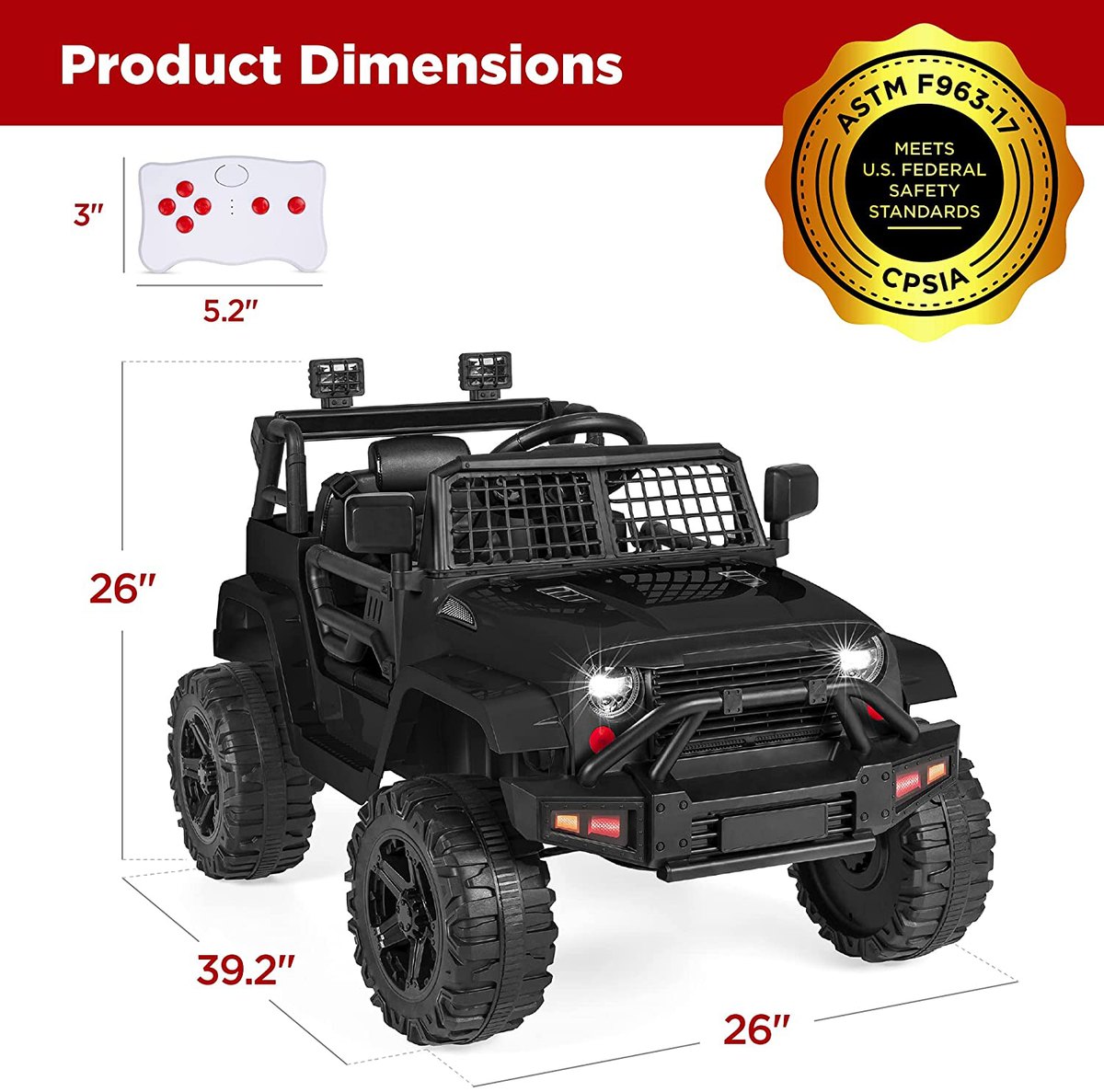 12V Kids Ride On Truck Car with Parent Remote Control - Experience the Thrill of Spring!