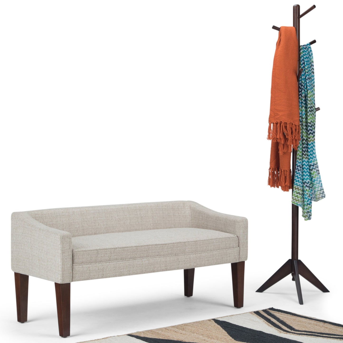 Parris Upholstered Bench - Platinum