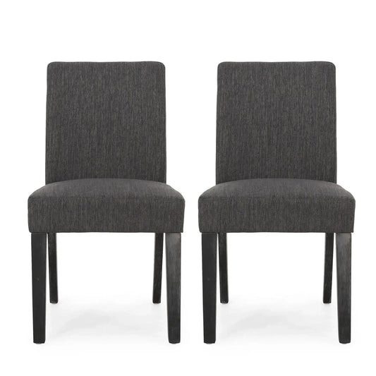 Contemporary Dining Chair With Upholstered Seating and Tapered Legs
