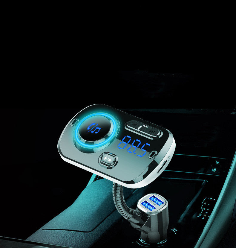 Car Bluetooth MP3 Player with Atmosphere Light and Bluetooth 5.0 for Lossless Music Playback