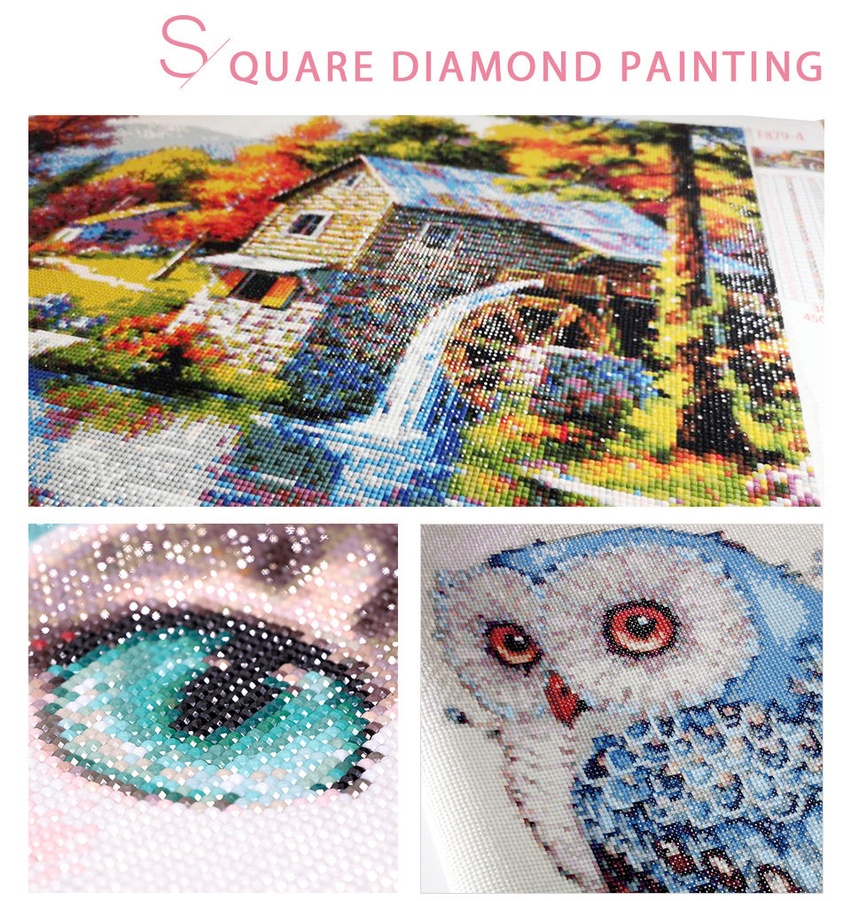 Huacan Full Square Round Diamond Painting 5D Tulip Diy Diamond Embroidery Mosaic Flower Craft Home Decor