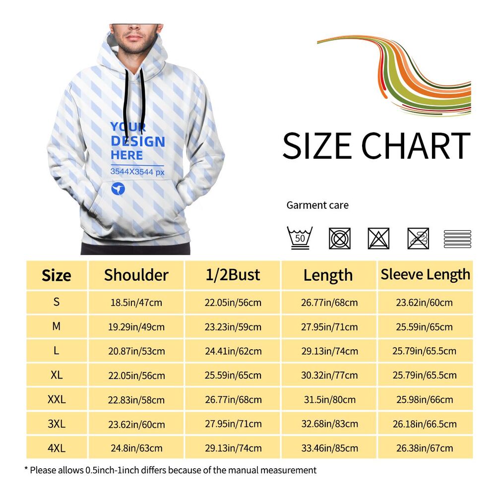 CREATE YOUR OWN Comfortable Men's Hooded Sweatshirt