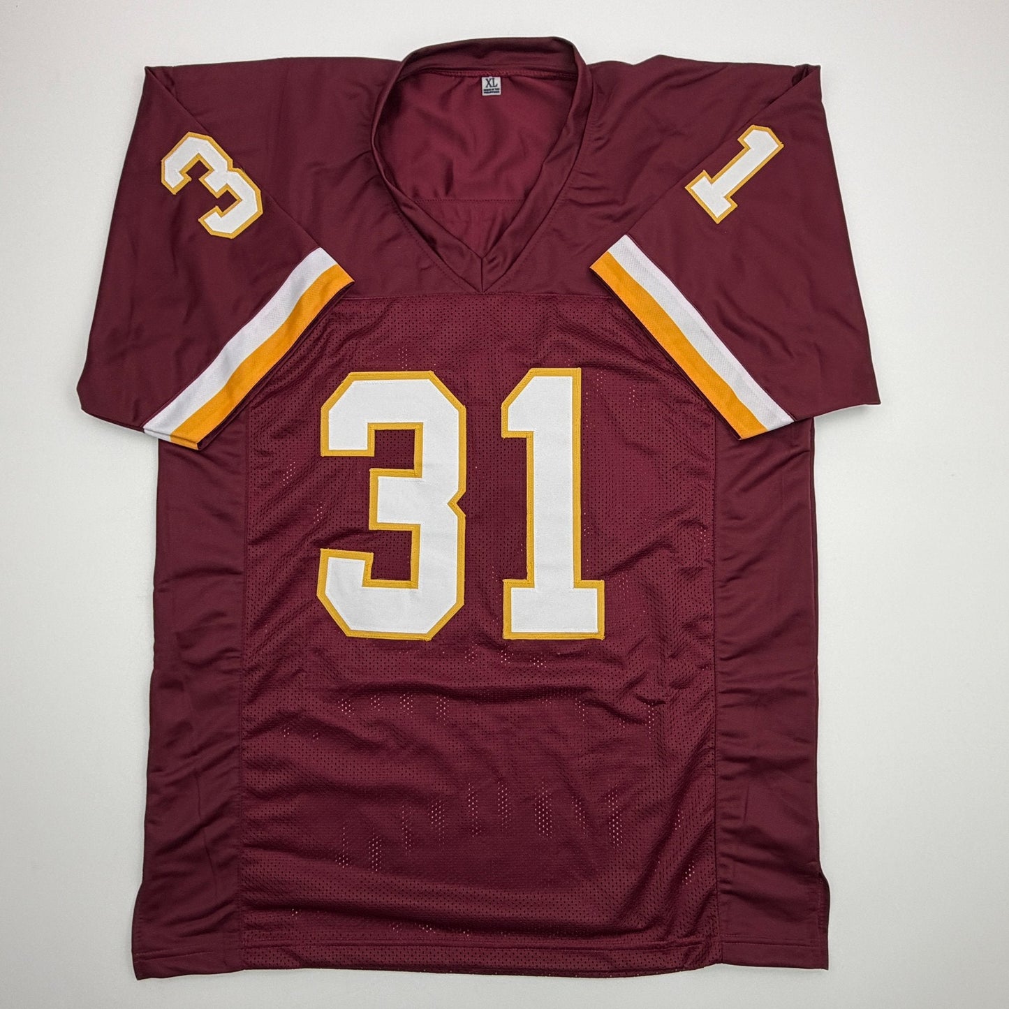 Autographed/Signed Jonathan Jones Washington Maroon Football Jersey JSA COA