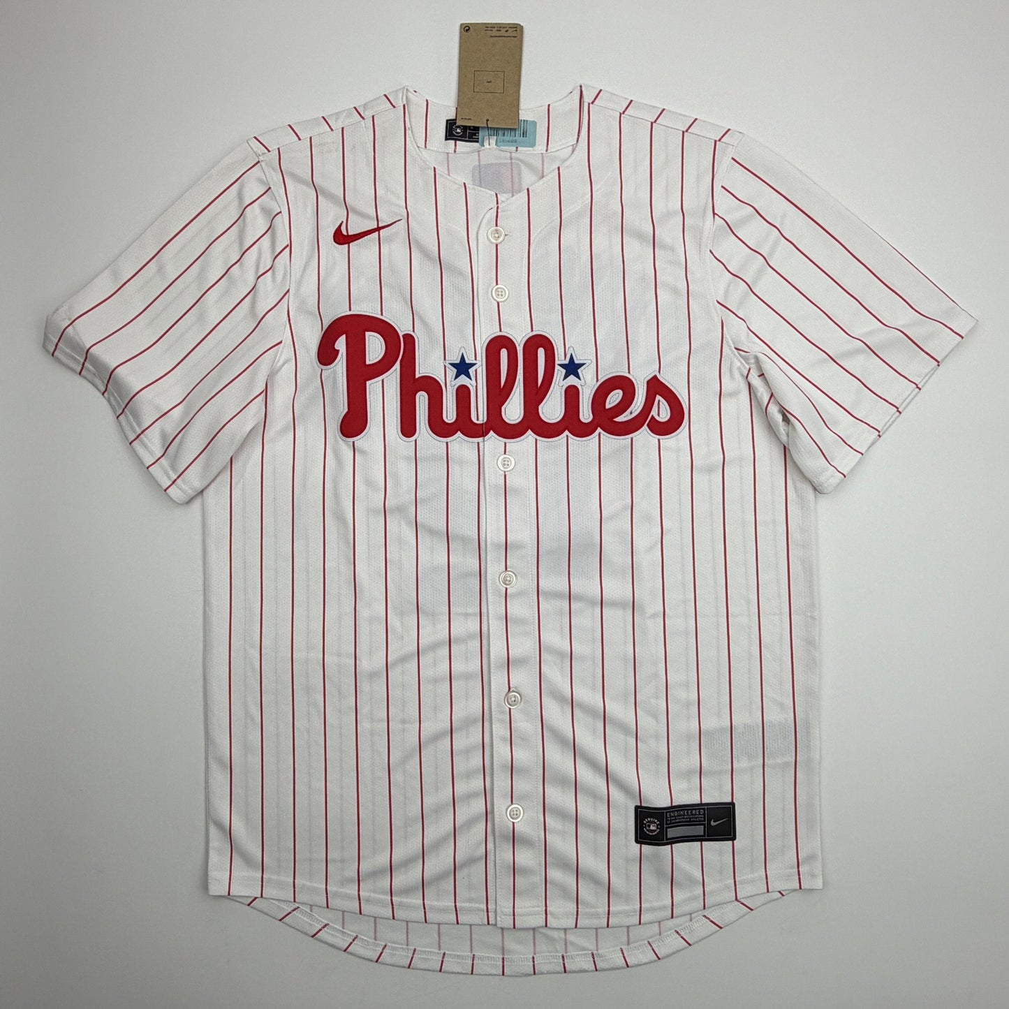 Autographed/Signed Kyle Schwarber Philadelphia Phillies Pinstripe Authentic Baseball Jersey Fanatics & MLB COA