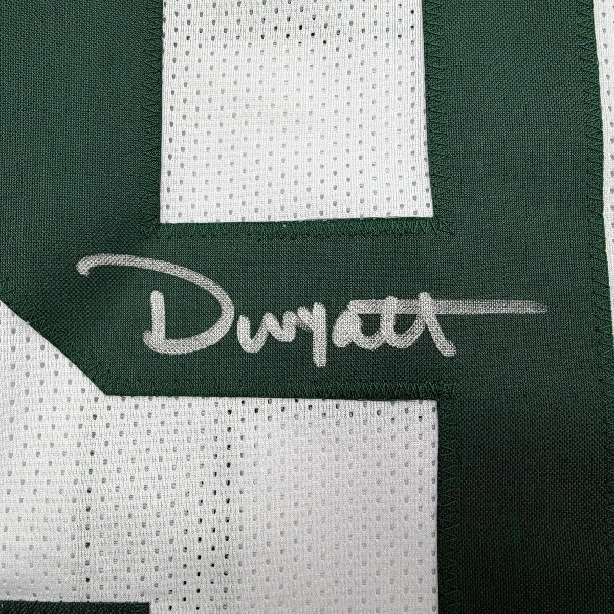 Framed Autographed/Signed Devonte Wyatt 35x39 Green Bay White Football Jersey Beckett BAS COA