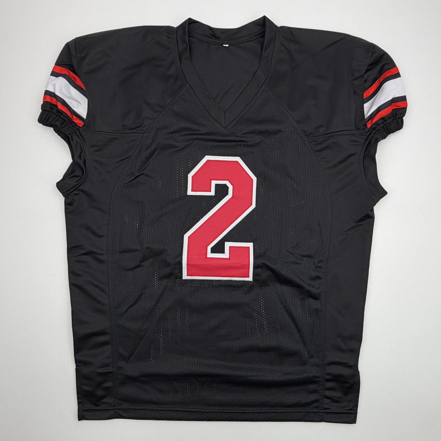 Autographed/Signed Will Johnson Arizona Black Pro Cut Football Jersey Beckett BAS COA