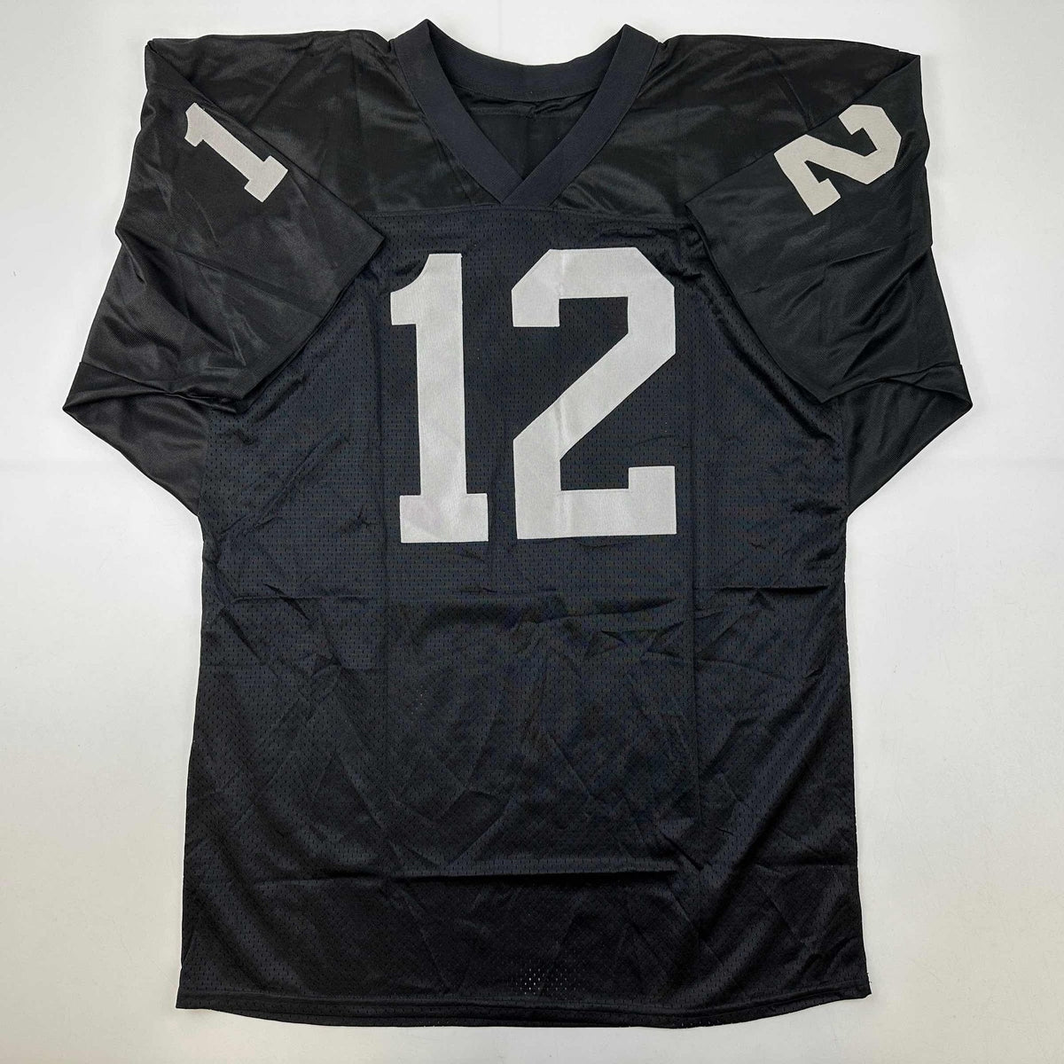 Autographed/Signed Ken Stabler Oakland Black Football Jersey Beckett BAS COA