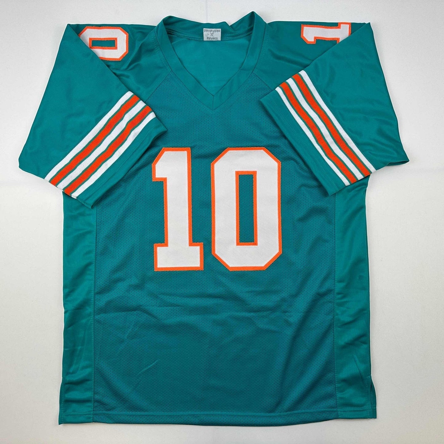 Autographed/Signed Tyreek Hill Cheetah Miami Retro Teal Football Jersey Beckett BAS COA