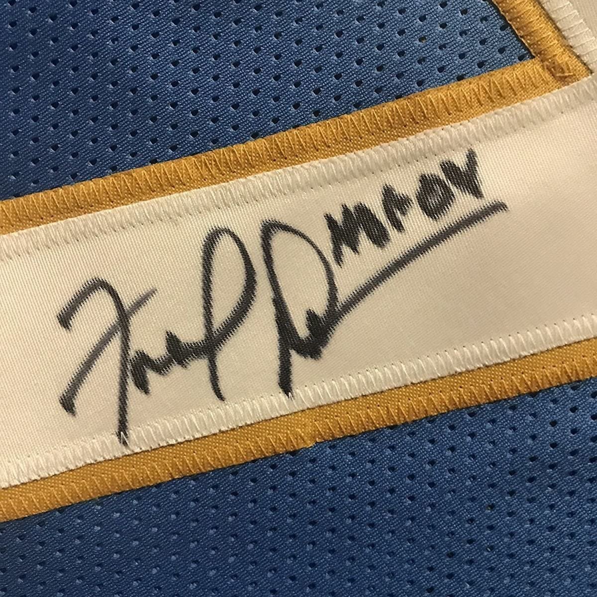 Framed Autographed/Signed Fred Dean HOF 08 35x39 San Diego Chargers Powder Blue Football Jersey JSA COA