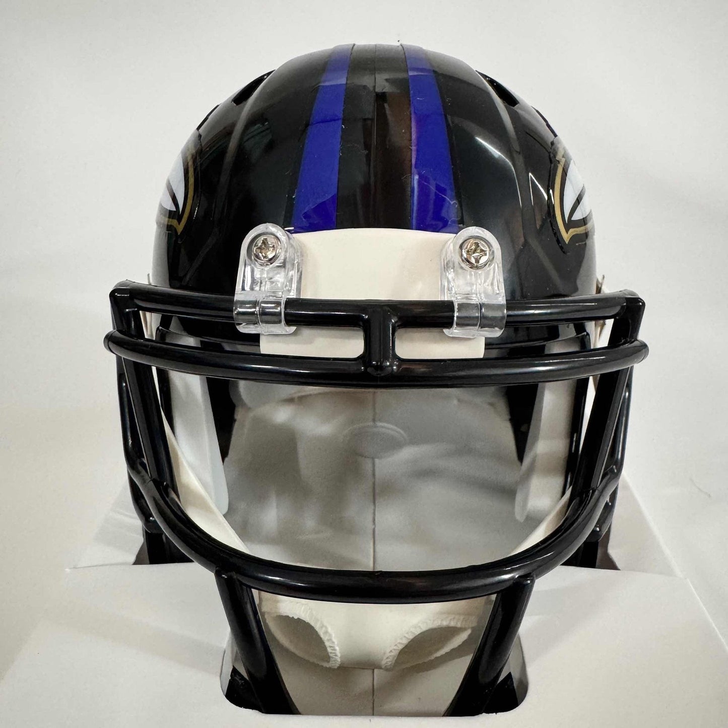 Autographed/Signed Justin Tucker Baltimore Ravens Mini Football Helmet Beckett BAS COA