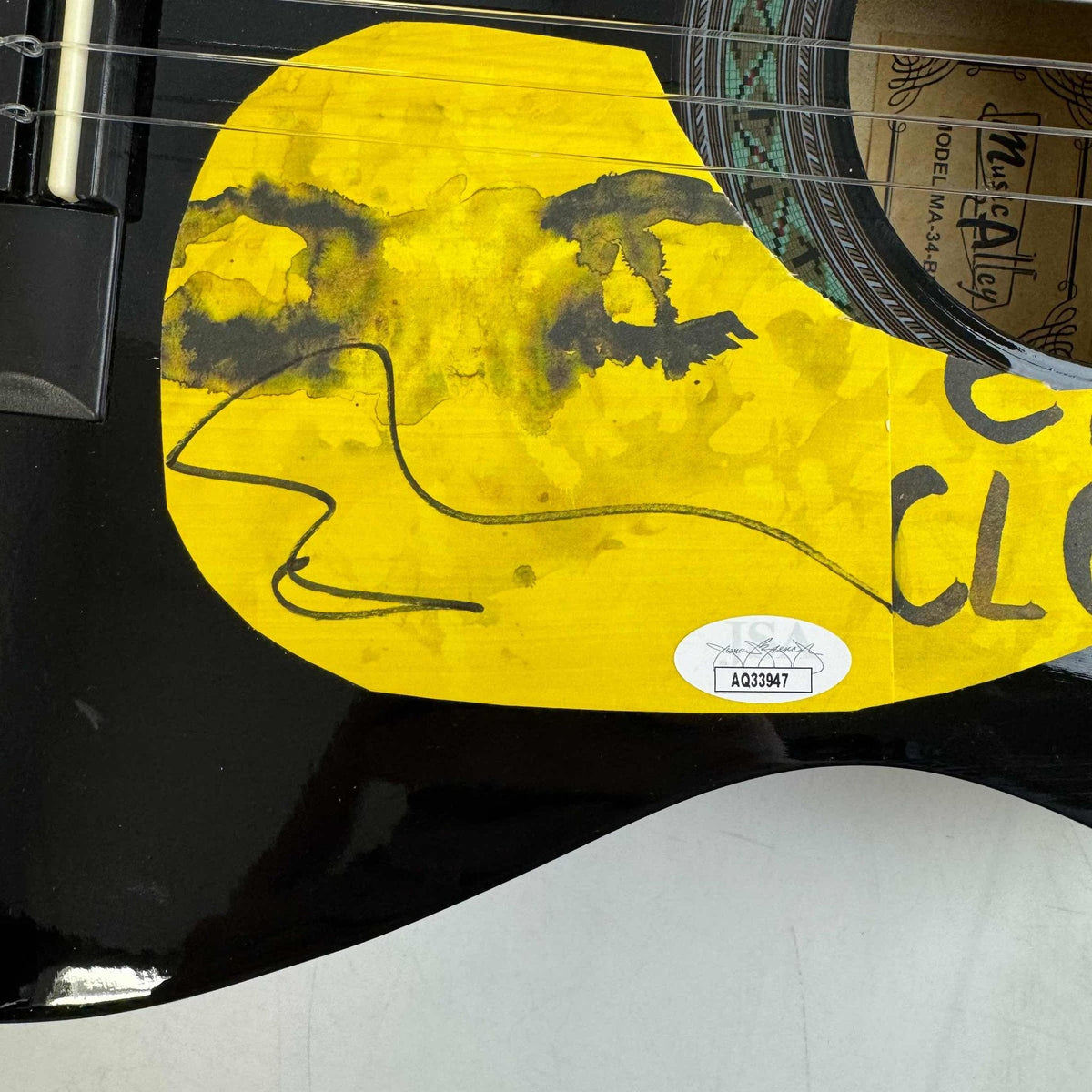 Autographed/Signed Ed Sheeran 39 Black Acoustic Guitar Eyes Closed Music Instrument JSA Holo