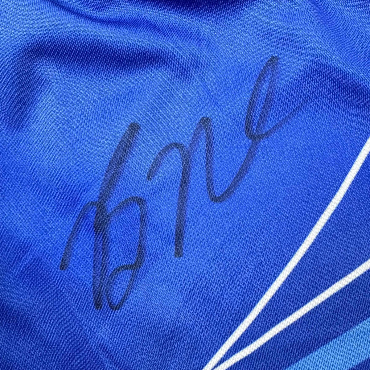 Autographed/Signed Bo Nickal Blue UFC MMA Trunks Shorts Ultimate Fighting Beckett BAS COA