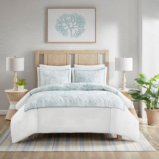 Duvet Cover Mini Set White Full/Queen