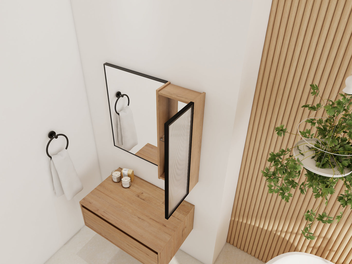 10'' Bathroom Wall Mirror Cabinet with Acrylic Door