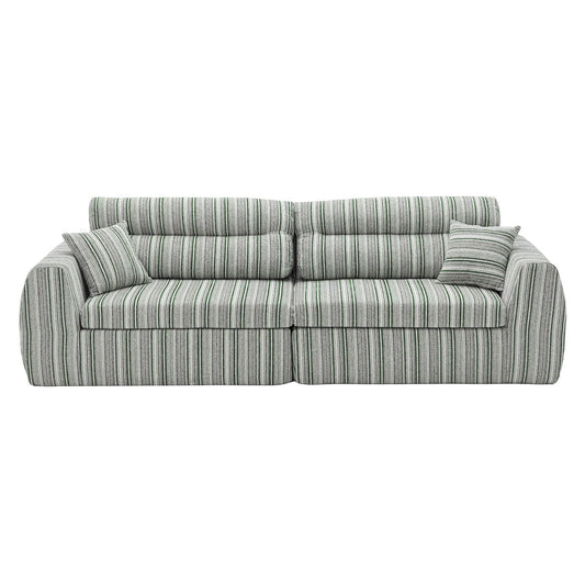 3 Seater, Couch With Throw Pillows For Living Room