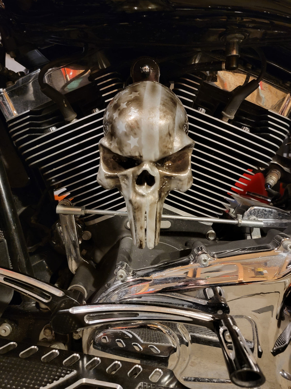 Punisher skull horn cover solid color