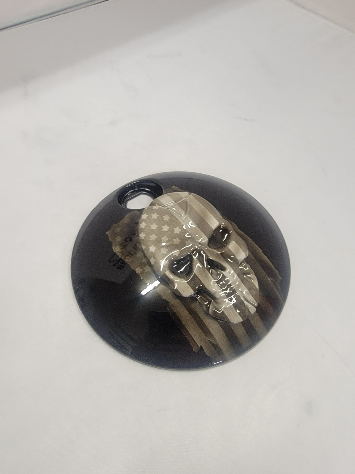 Skull American flag Harley fuel door