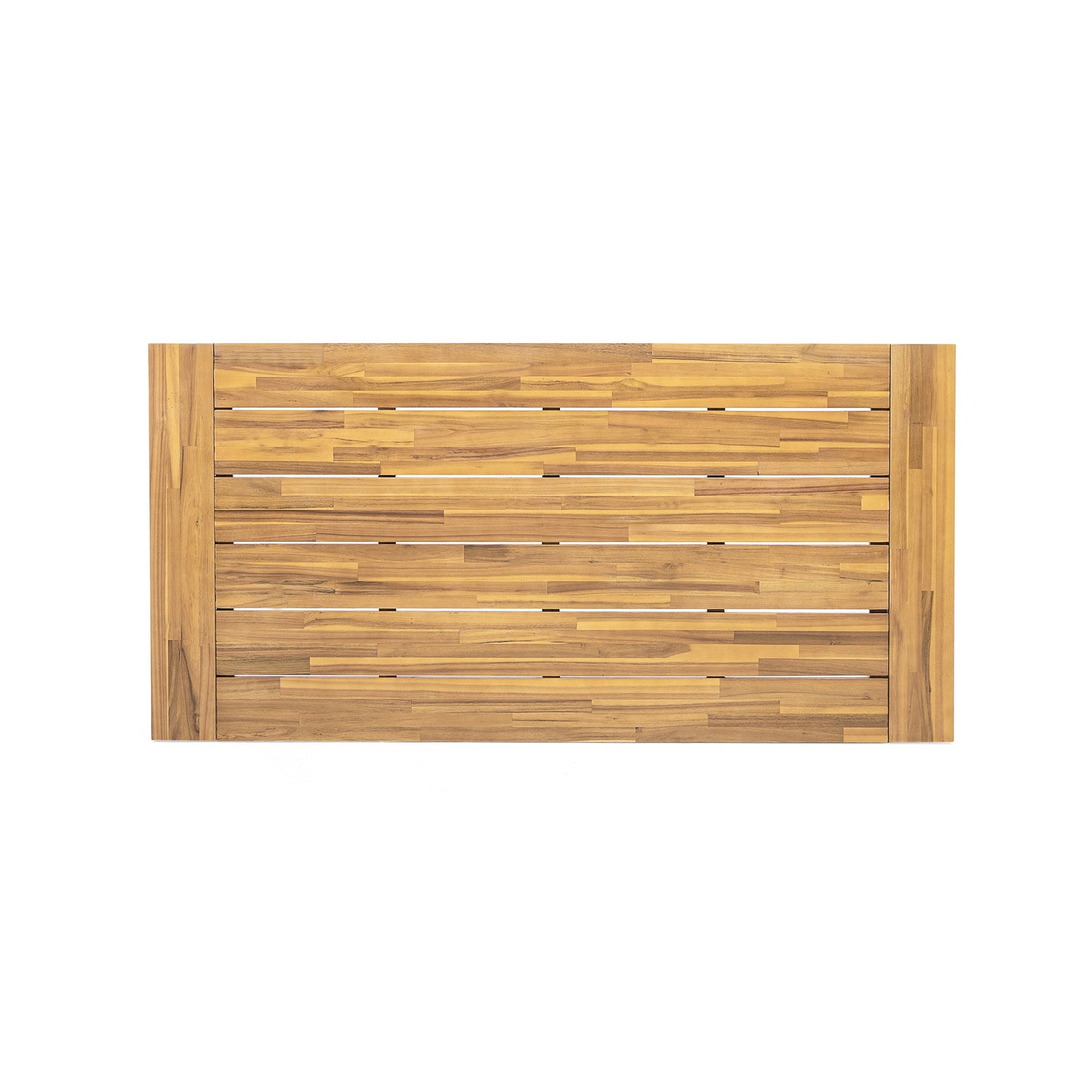 Modern Outdoor Dining Table with Acacia Wood and Teak Finish