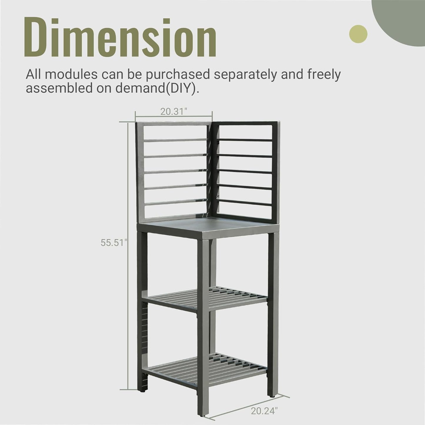 Outdoor Kitchen Island with Storage