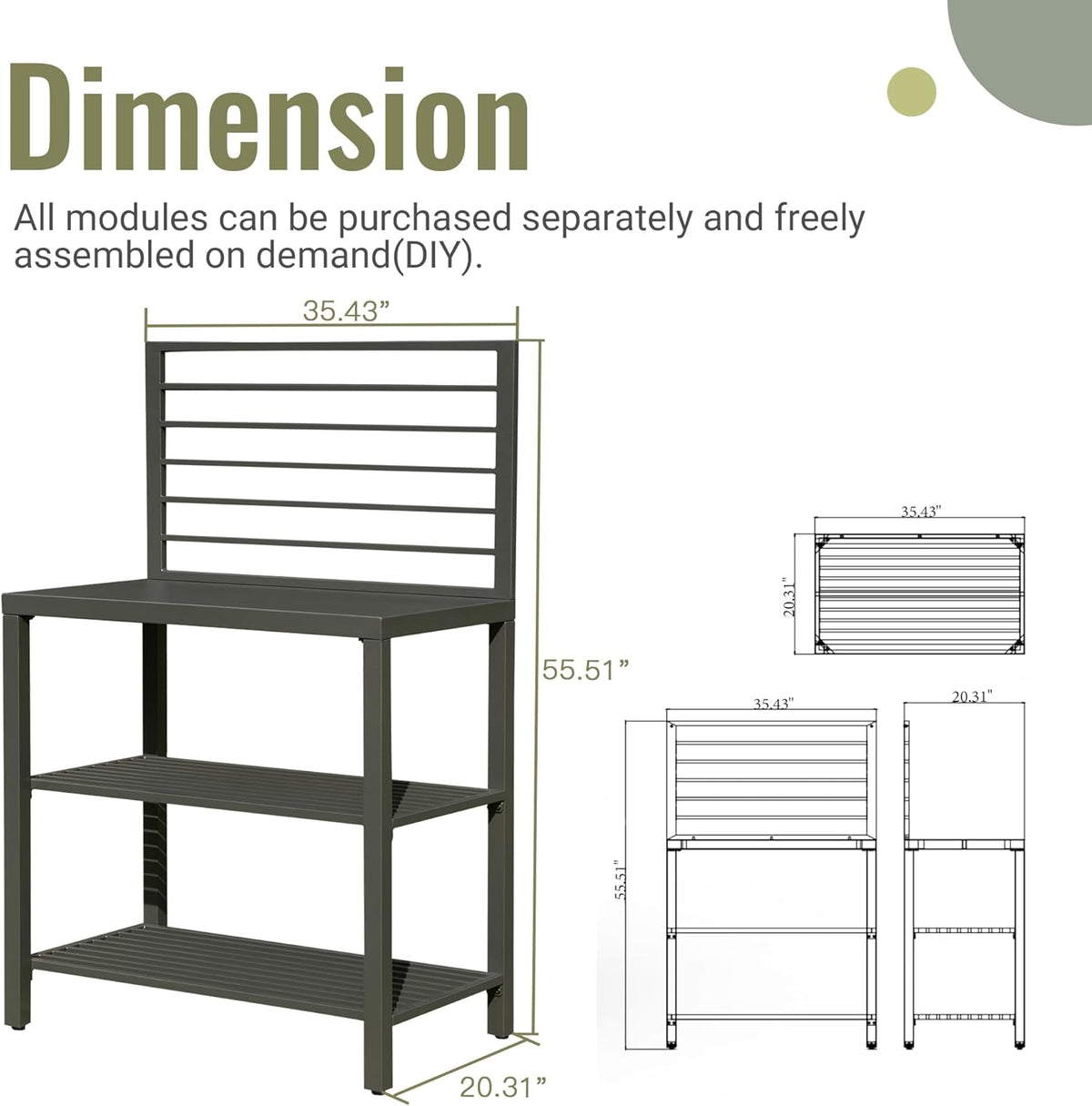 Outdoor Kitchen Island with Storage