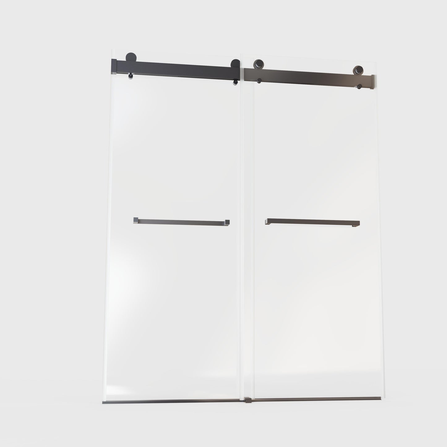 56-60"W x 76"H Frameless Double Sliding Soft-Close Shower Door