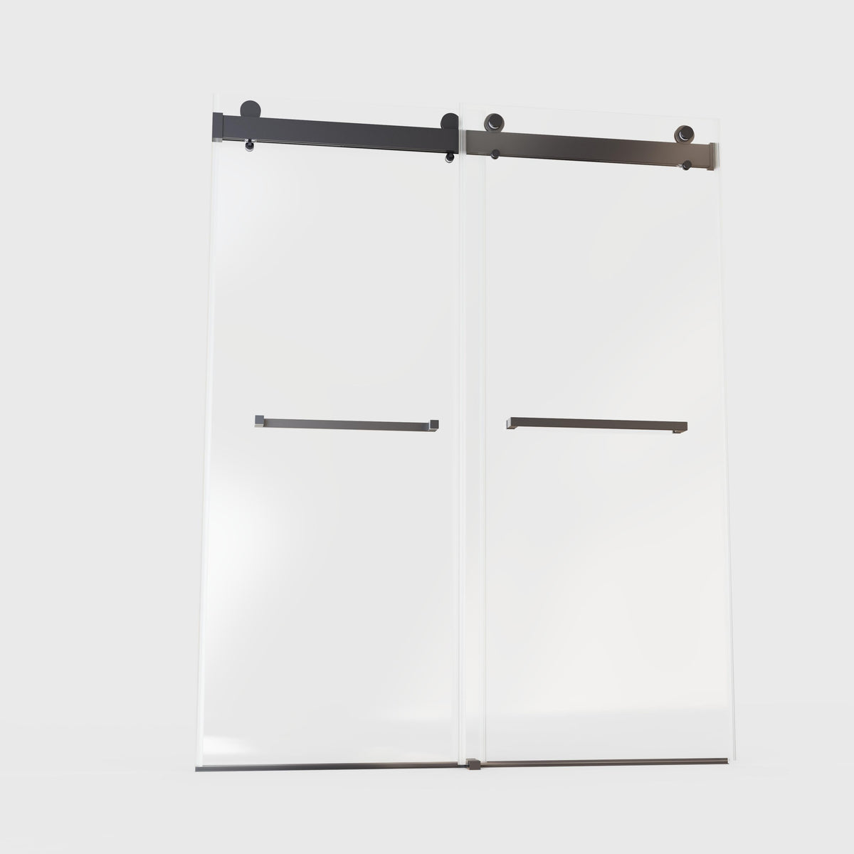 56-60"W x 76"H Frameless Double Sliding Soft-Close Shower Door