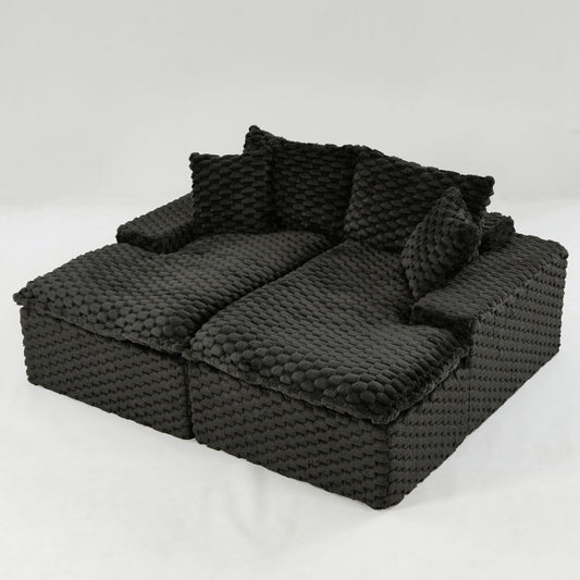 Double Chaise Lounge With Full Compressed Sponge