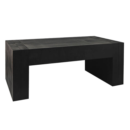 Modern Farmhouse Living Room Block Leg Coffee Table