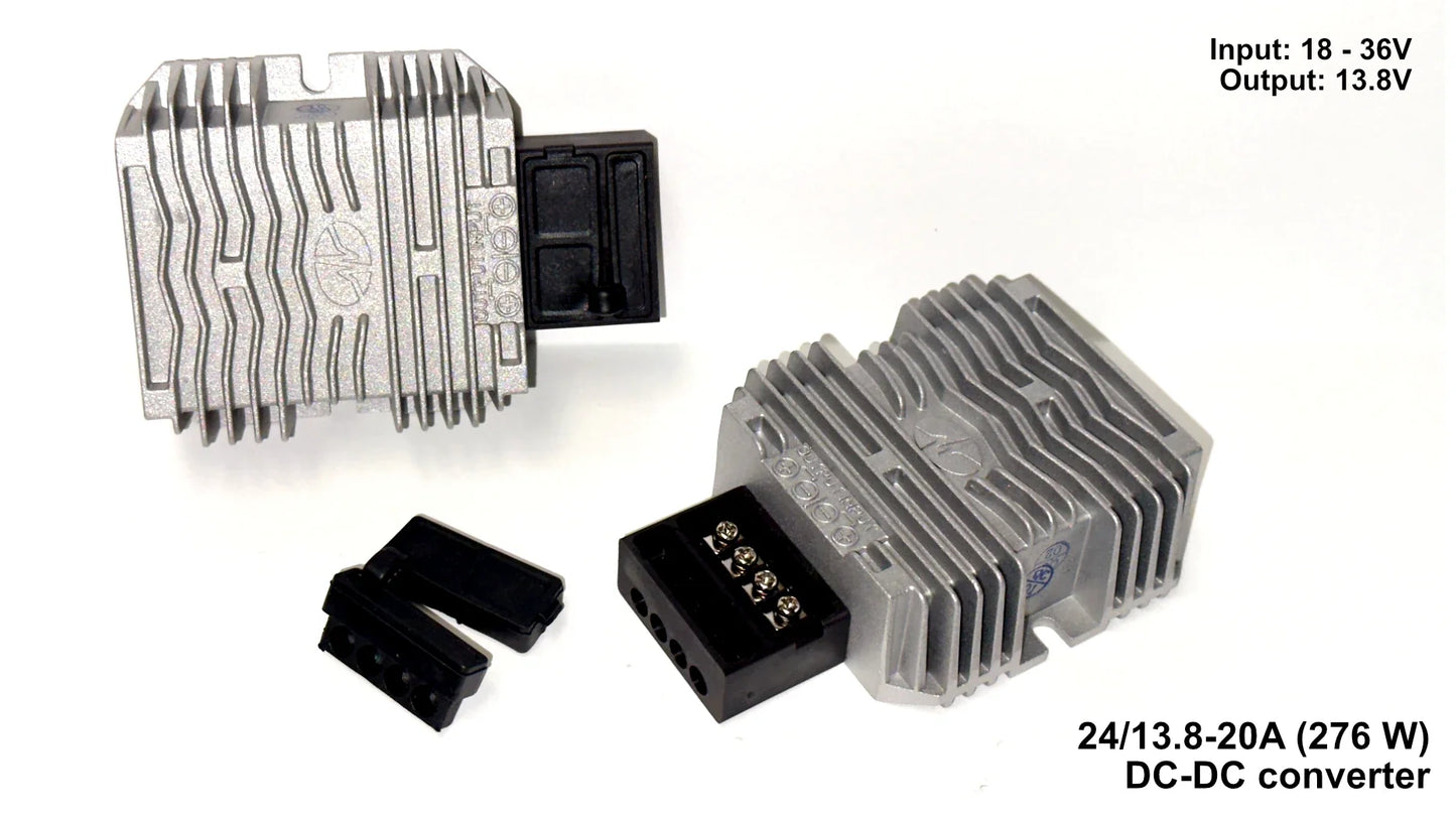 DC-DC Converters: step up/down transformers for 12V, 24V & 48V