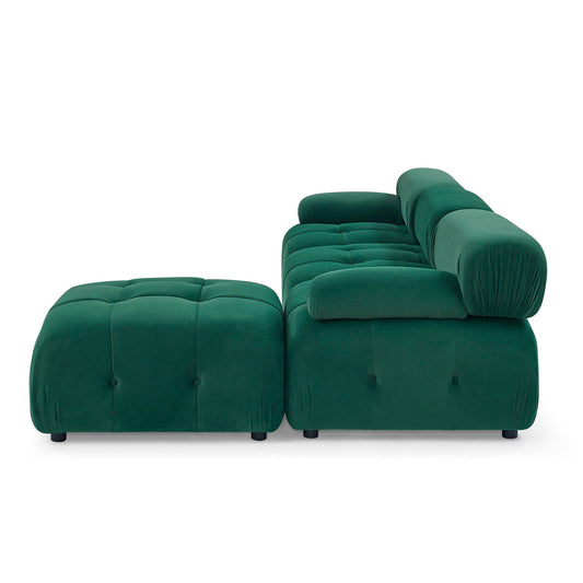 Modular Sectional Sofa, Button Tufted Design With Diy L-Shaped Layout, Reversible Ottoman
