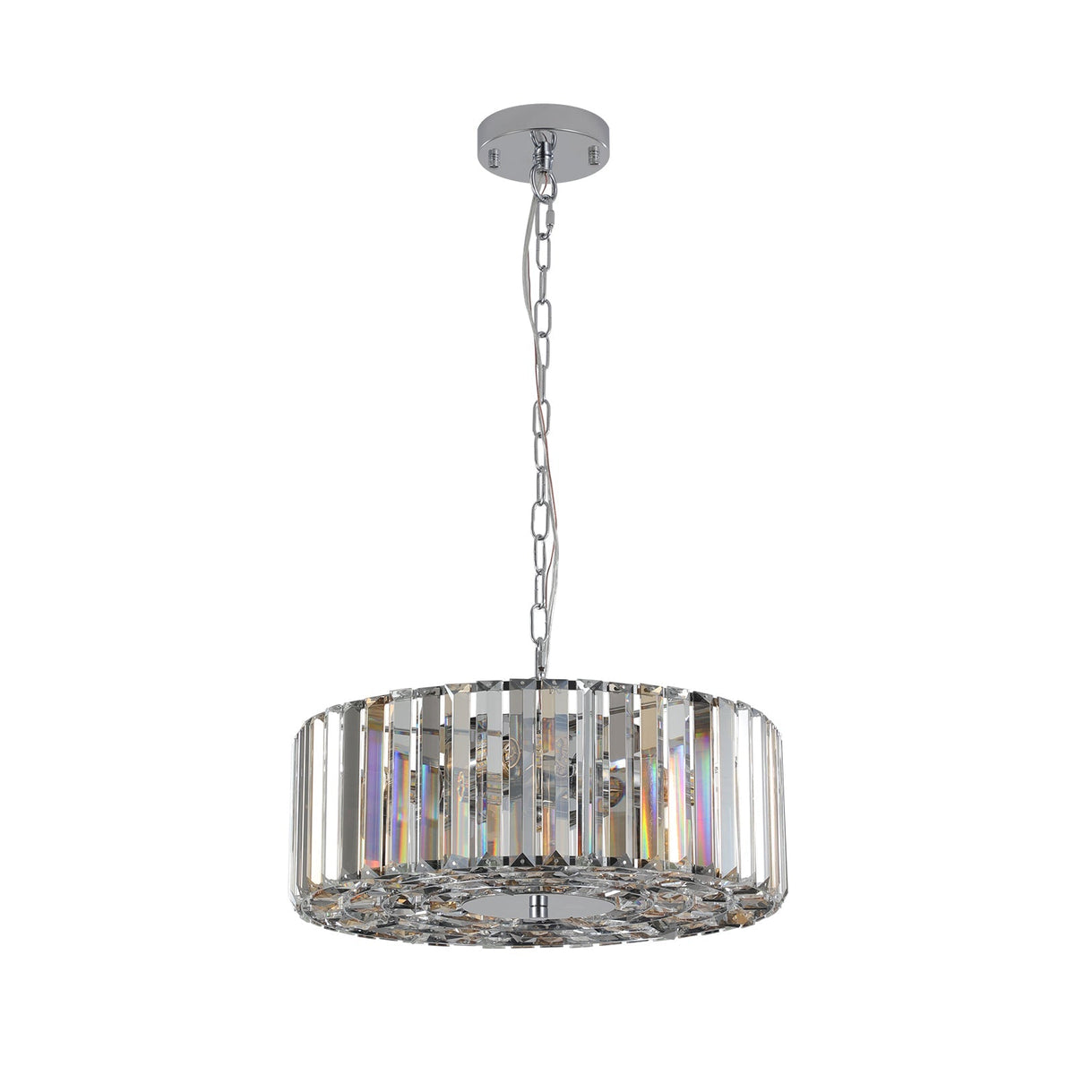 17' Chrome Crystal Pendant Chandelier