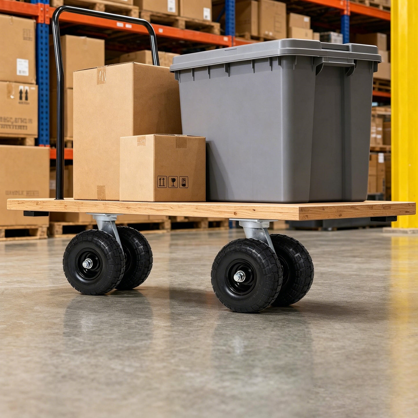 10 in Dual Air Wheels Swivel Caster, 660LBS Load Capacity