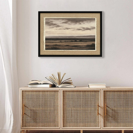 Vintage Landscape Large Framed Wall Art, 20x28 Inch Canvas Print