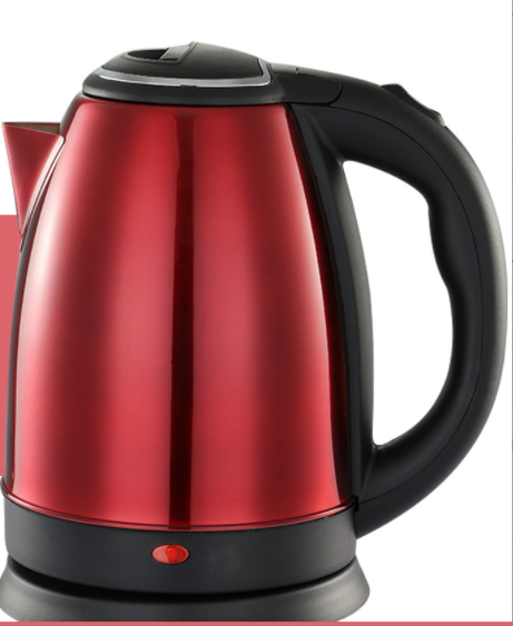 Red Stainless Steel Electric Kettle 2.0L | Fast-Boil Auto Shut-Off 1500W Hot Water Kettle