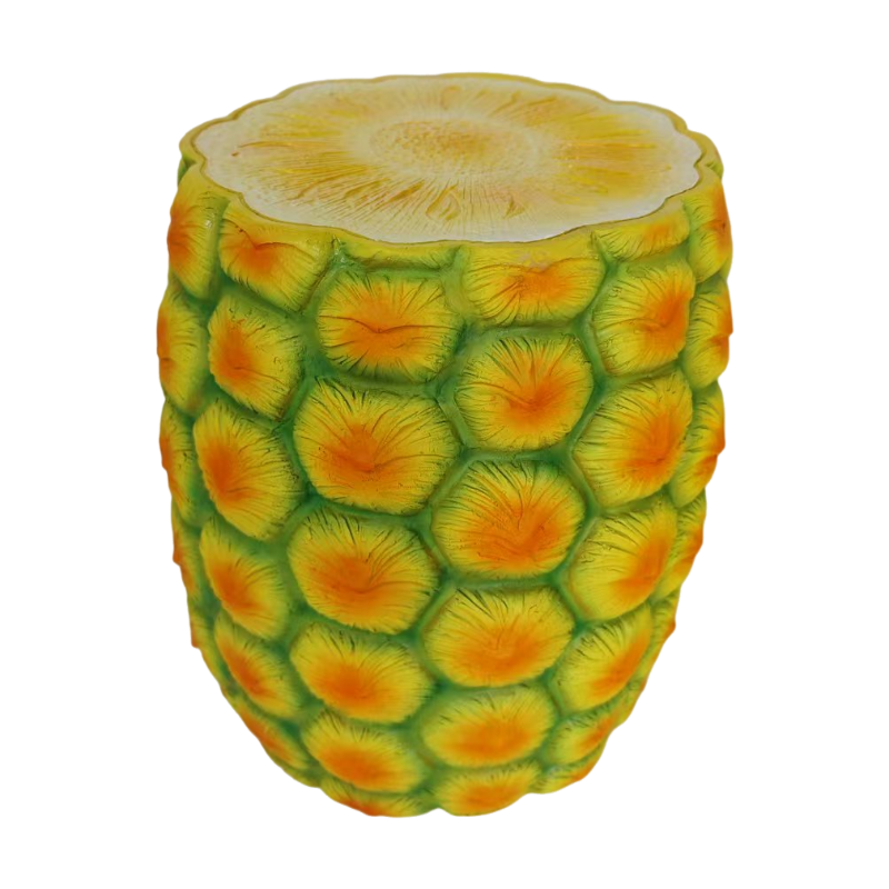 14" Oversized Pineapple Shaped Resin Stool