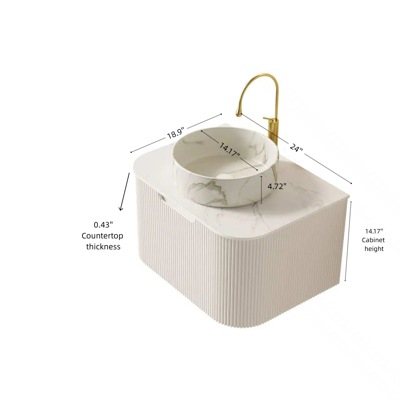 DINA 24" Bathroom Vanity & Sink