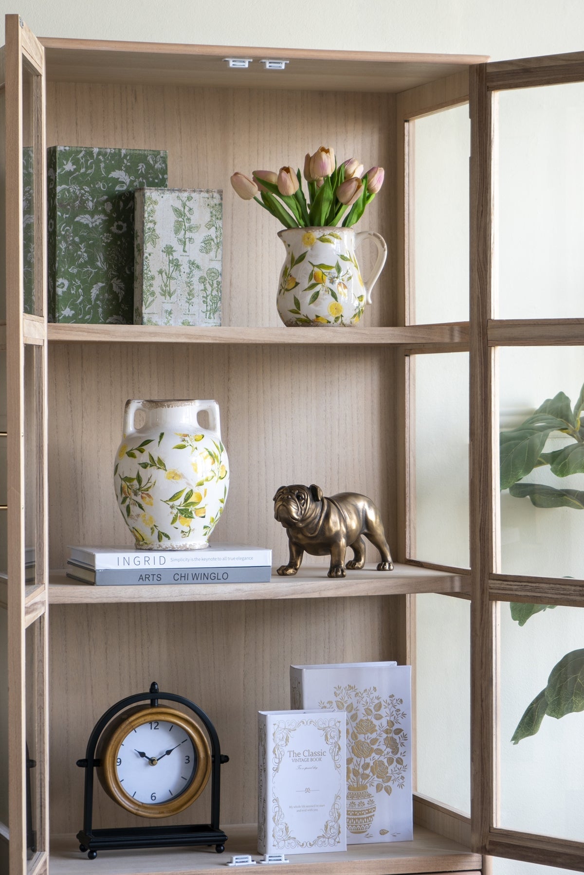 S/2 Decorative Book Boxes with Rustic Floral Patterns