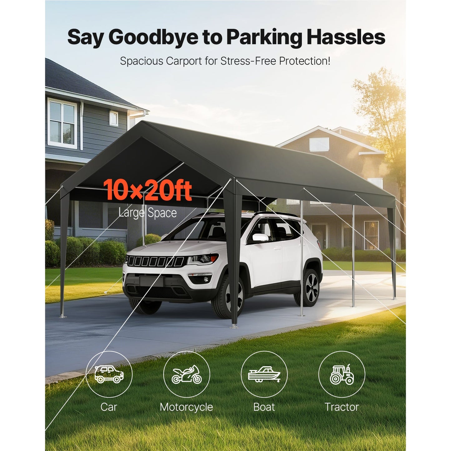 10 x 20 FT Heavy Duty Portable Car Garage Shelter Tent