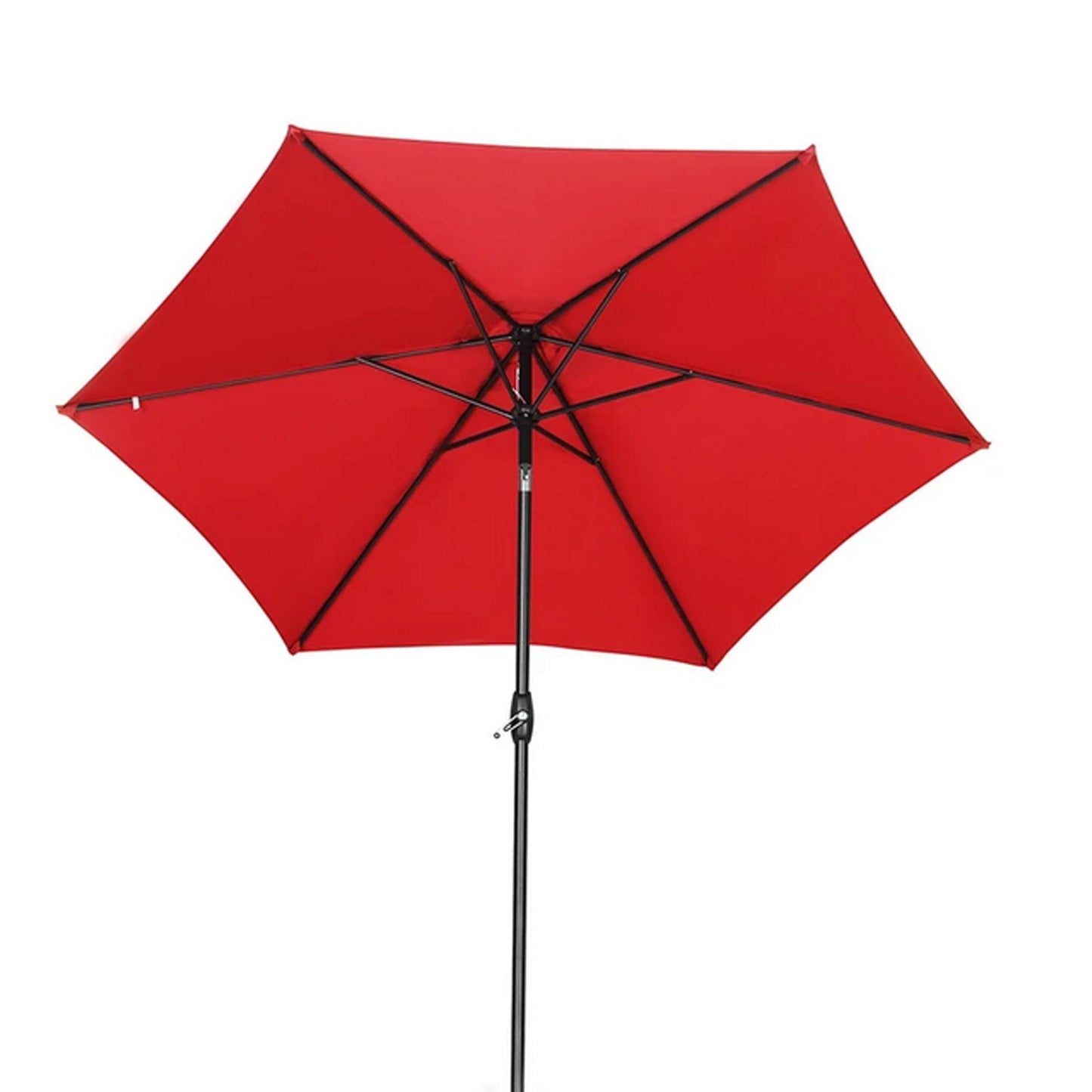 Ainfox 9ft Patio Umbrella with Push Button Tilt and Crank, Outdoor Sunshade Canopy, Waterproof and UV-Proof, Coffee