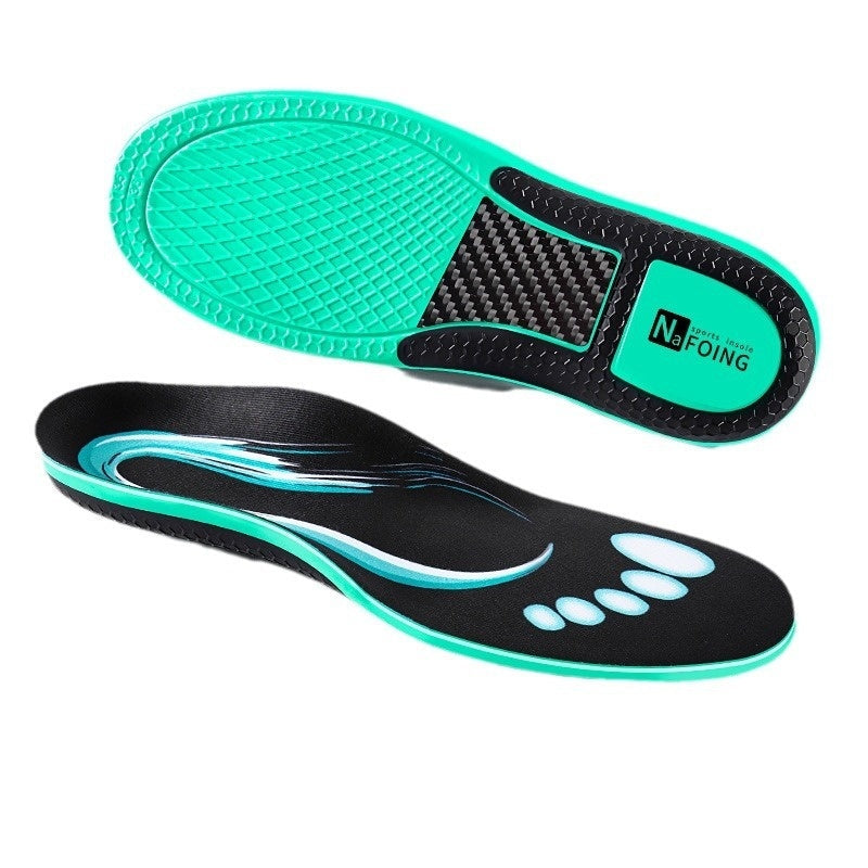 Arch-supporting Cushioned Breathable PU Insoles For Sports Shoes