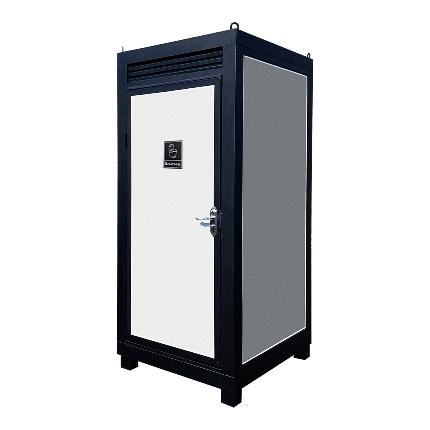 Person Portable Toilet Cabin – Outdoor Restroom with Light, Sink & Vent Fan